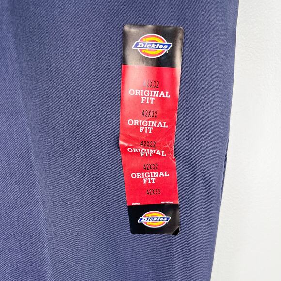 Lot of 2 Pairs Dickies Original Fit 874 Navy 42 x 32 New - Picture 12 of 13